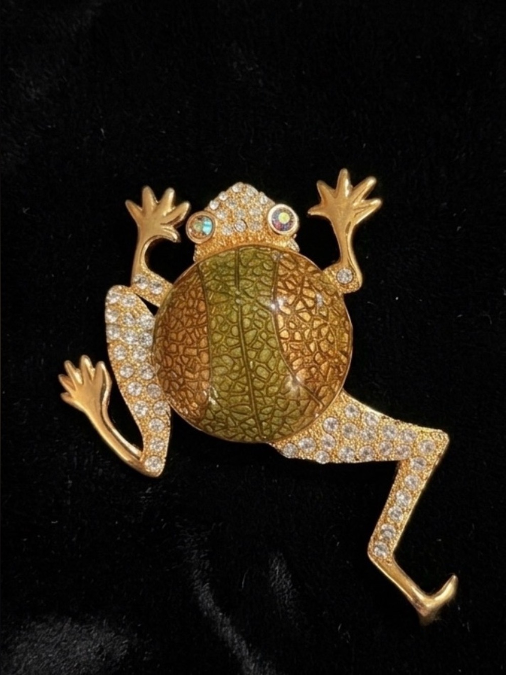ST JOHN Gold-tone Frog Brooch